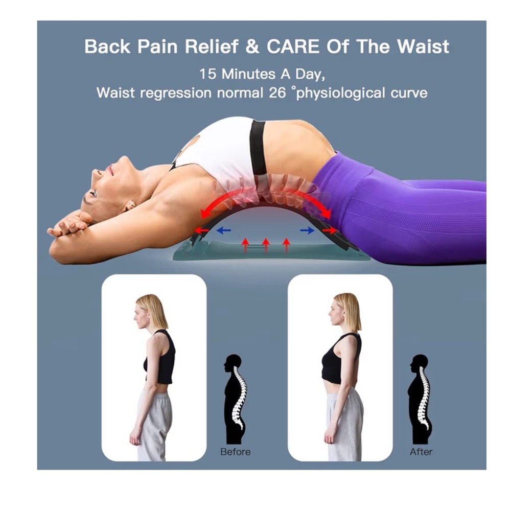 Back Support Arch for Waist Relief - White/Black